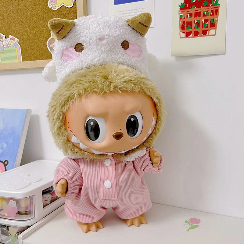 38Cm Labubu Vinyl Plush Doll Labubu Time to Chill Doll Dinosaur onesie
