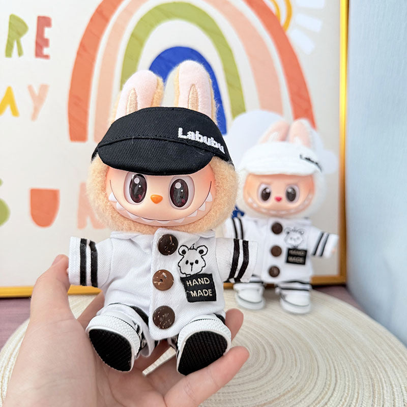 The first, second and third generation Labubu clothes pendant Labubu sitting party baby clothes starlight pearl skirt set is cute and cute