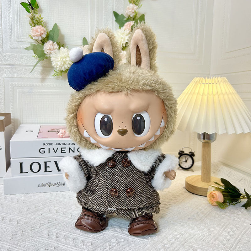 38Cm Labubu vinyl plush doll clothes for Labubu doll clothes summer pipa clothes set cute