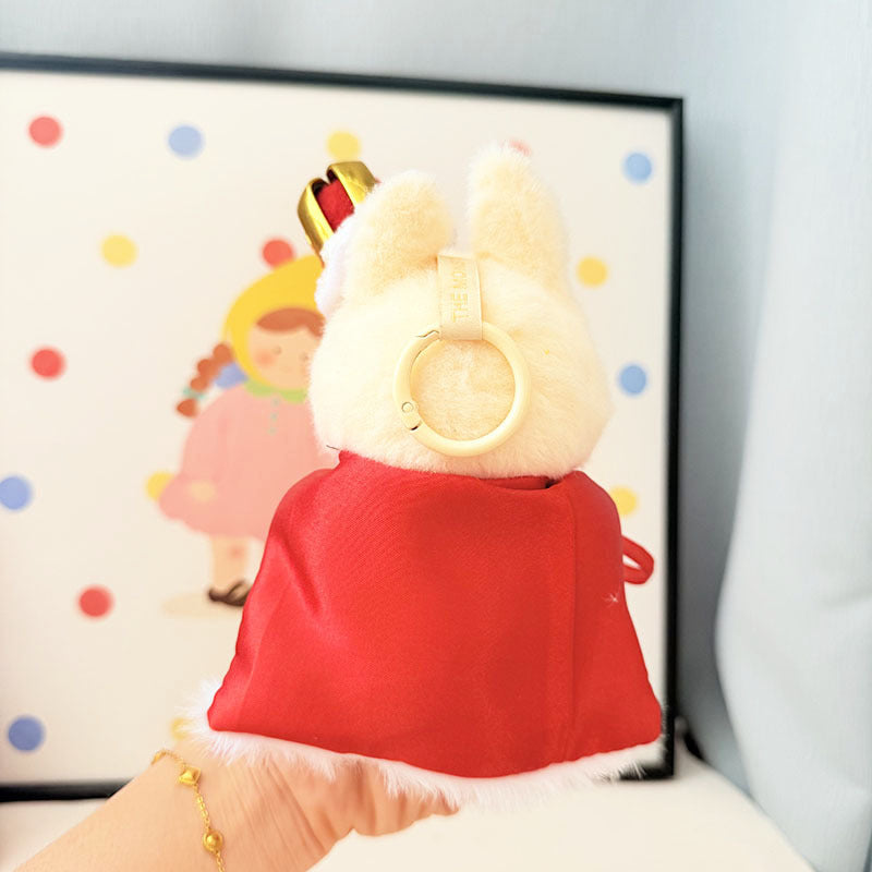 The first, second and third generation keychain Labubu clothes pendant Labubu baby clothes crown little king cape set is cute.