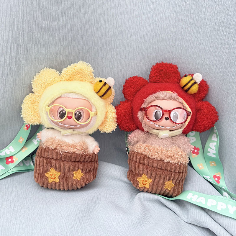 Baby clothes 17cm pendant blind box Labubu clothes Labubu doll for corn potted plant takeout bag cute and cute