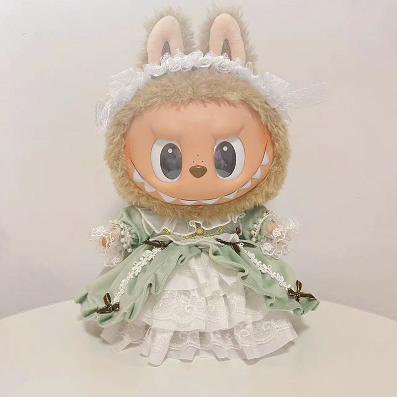 38Cm Labubu vinyl plush doll clothes for Labubu doll clothes summer pipa clothes set cute