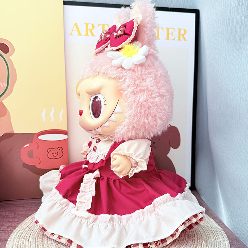 38Cm Labubu vinyl plush doll clothes for Labubu doll clothes Rita princess dress suit women