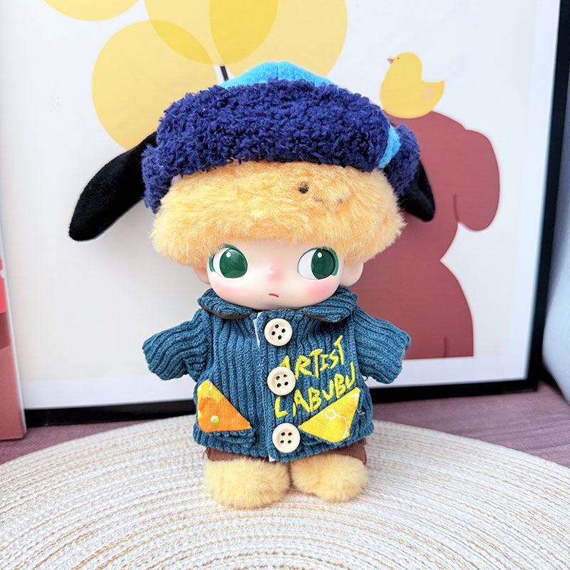 POP MART plush pendant DIMOO vinyl clothes Brutova clothes literary blue wind cocoa ranch set