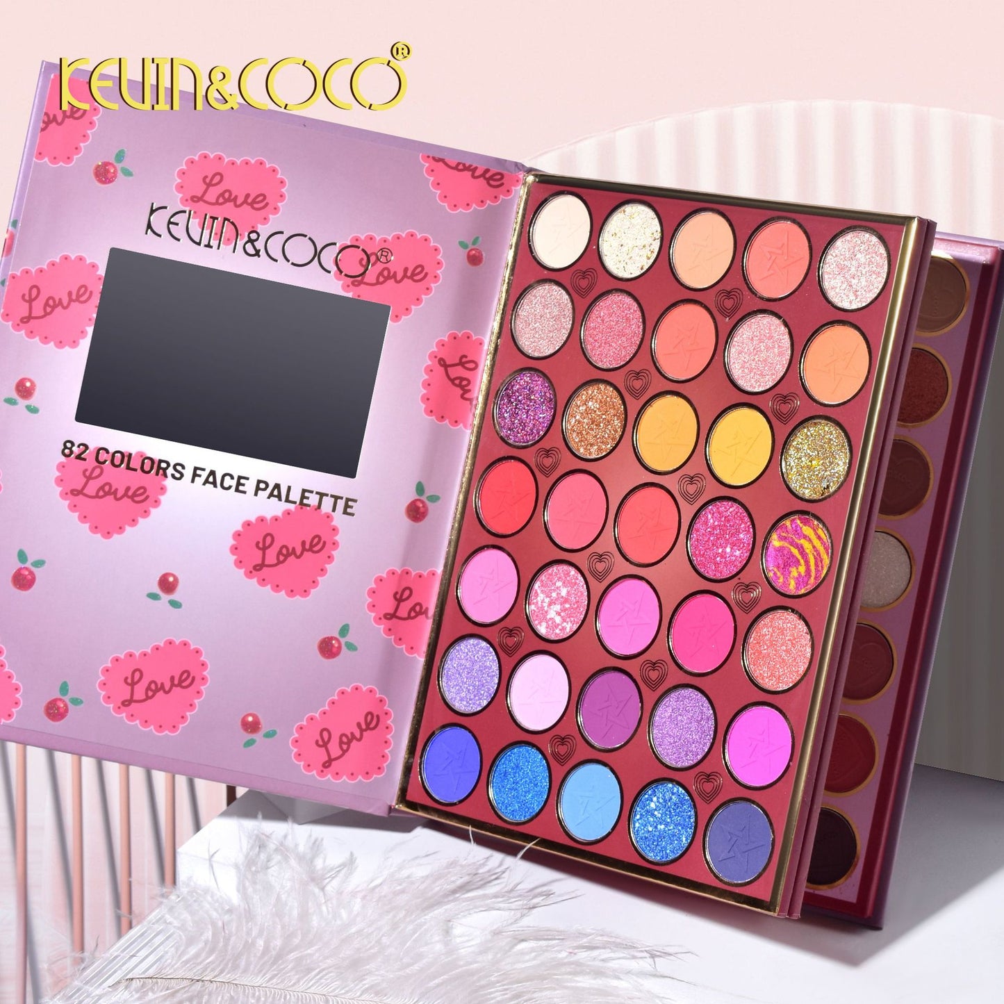 KEVIN & COCO82 color eyeshadow blush highlight integration ins girl daily KEVIN & COCO