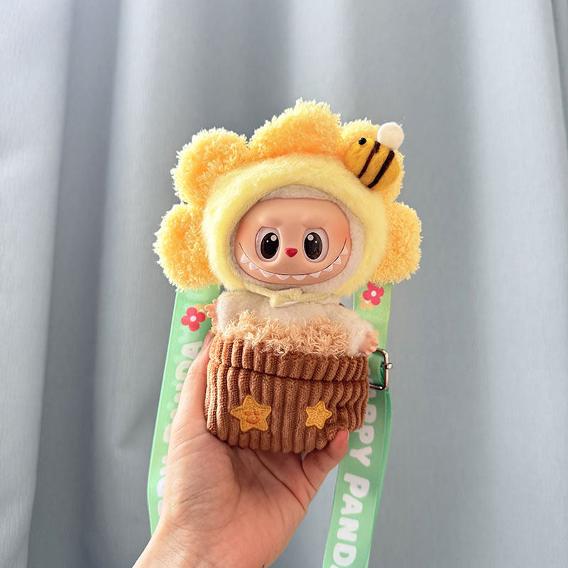 Baby clothes 17cm pendant blind box Labubu clothes Labubu doll for corn potted plant takeout bag cute and cute