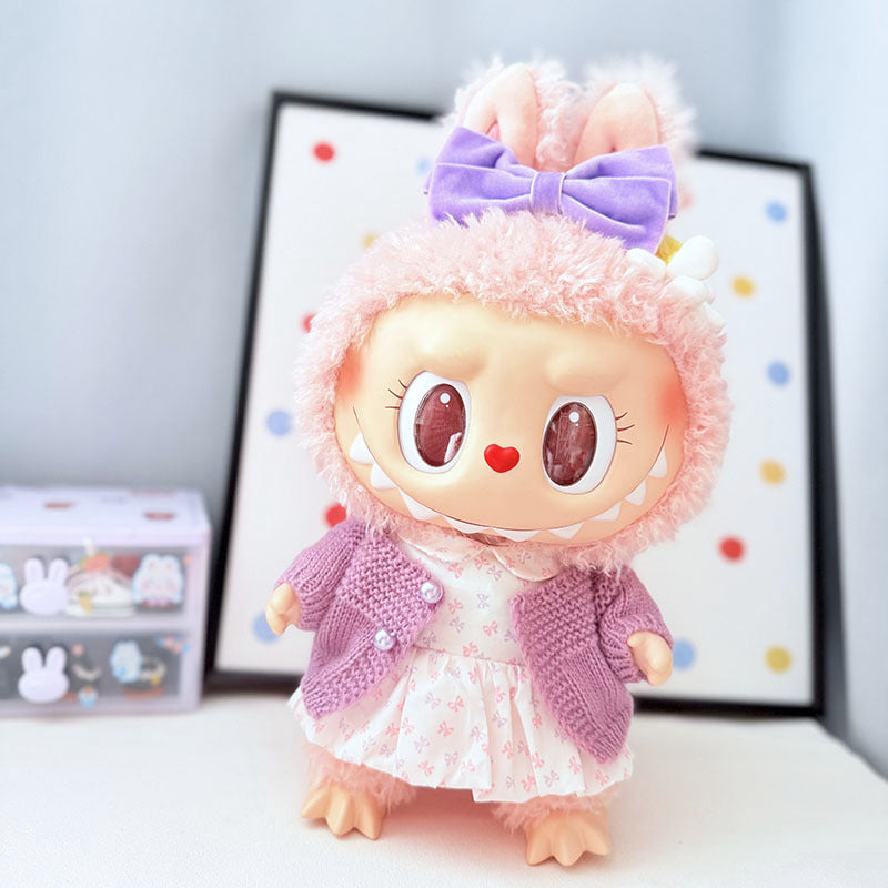 38Cm Labubu plush doll dress for Labubu doll dress MOKOKO sweet heart dress