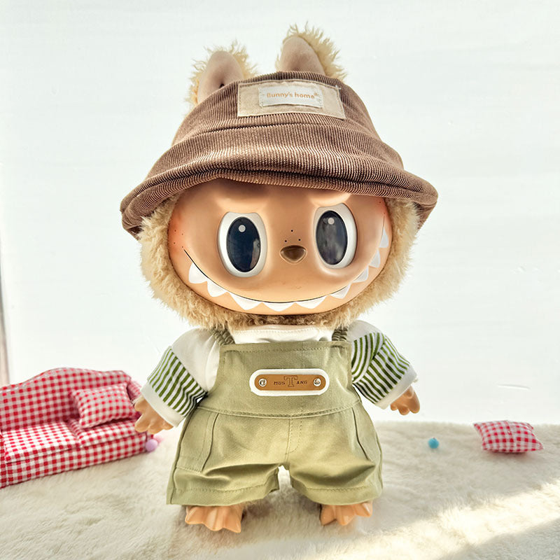38Cm Labubu plush doll clothes for Labubu sweetheart doll baby clothes casual jacket set cute