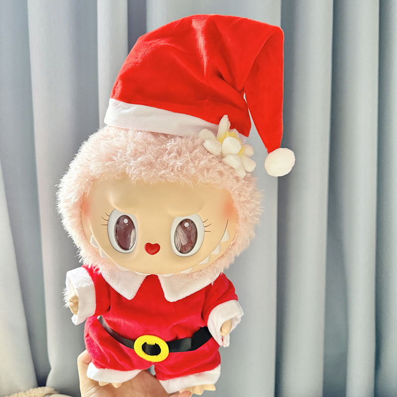 38Cm Labubu plush doll dress for Labubu doll MOKOKO Sweetheart Christmas onesie set
