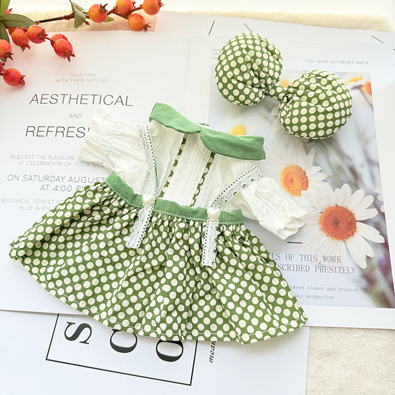 38Cm Labubu plush doll dress for Labubu doll dress MOKOKO sweetheart dense round dress