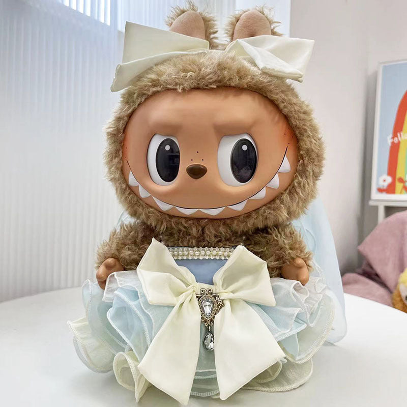 38Cm rabub vinyl plush doll dress for the heart of the ocean dress set labubu doll dress