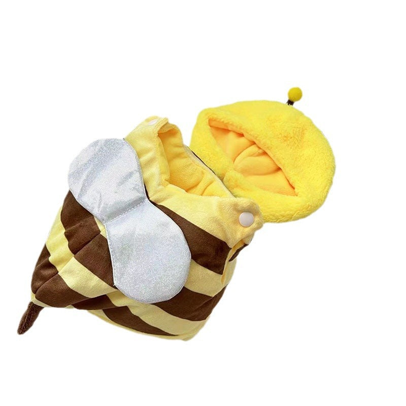 30Cm medium Lena joint bear doll clothes cute bee two-piece set teddy bear Internet celebrity baby clothes cute