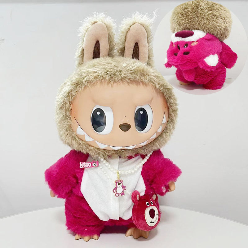 38Cm Labubu Vinyl Plush Doll Labubu Time to Chill Doll Dinosaur onesie