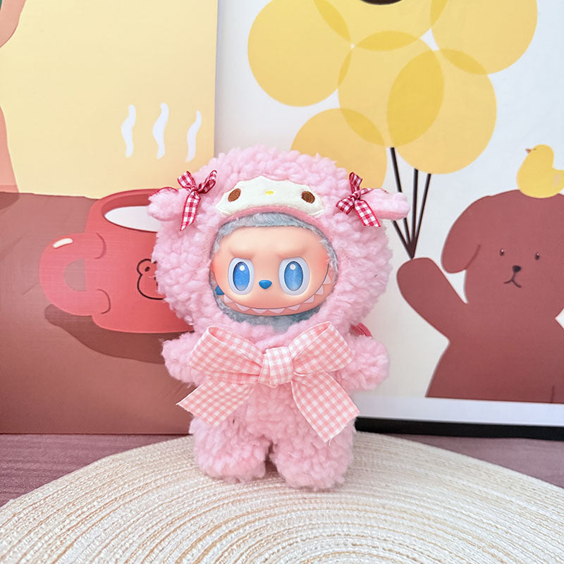 The first, second and third generation keychain Labubu clothes pendant Labubu baby Yipaqia dog small animal tote bag is cute.