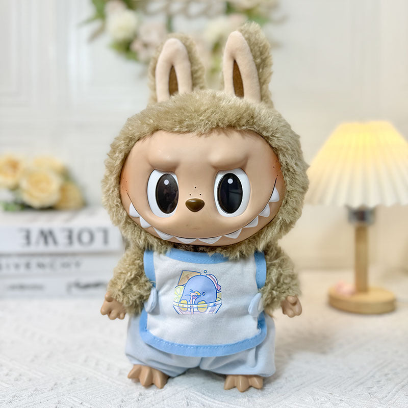 38Cm Labubu vinyl plush doll clothes for Labubu doll clothes summer pipa clothes set cute