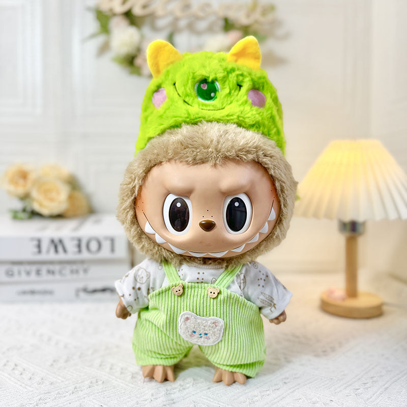 38Cm Labubu vinyl plush doll clothes for Labubu doll clothes summer pipa clothes set cute