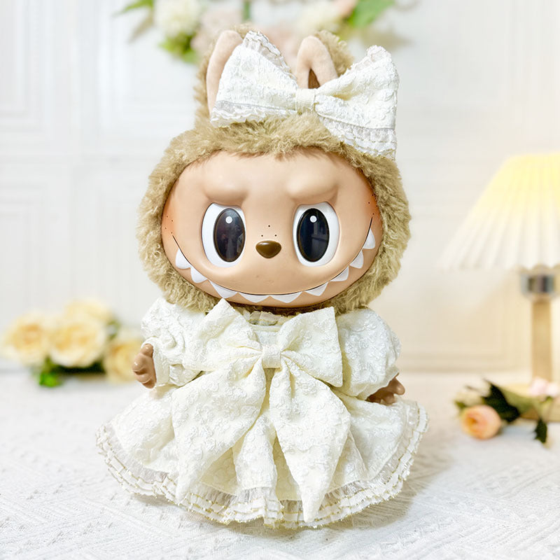 38Cm Labubu vinyl plush doll clothes for Labubu doll clothes summer pipa clothes set cute