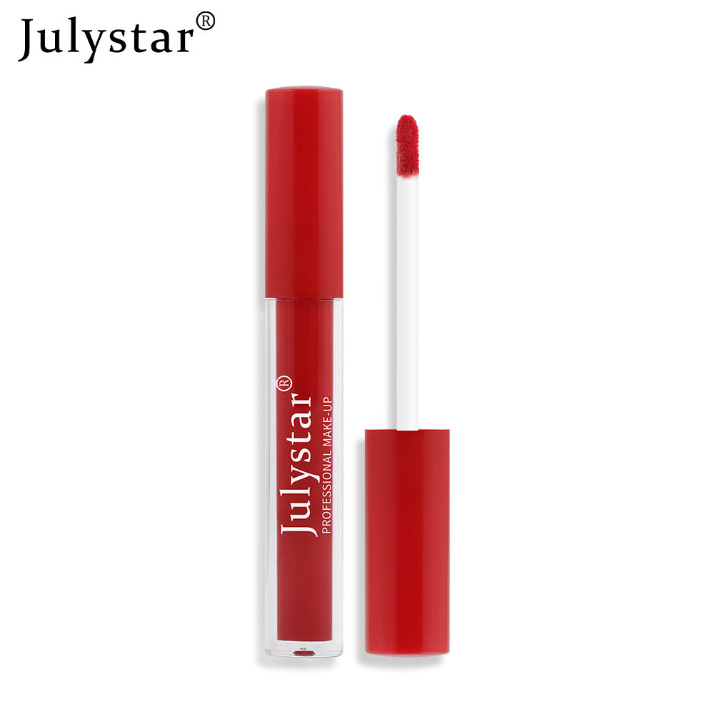 Cross-border makeup matte lipstick women's long-lasting non-fading non-stick cup nude matte fine tube lip glaze