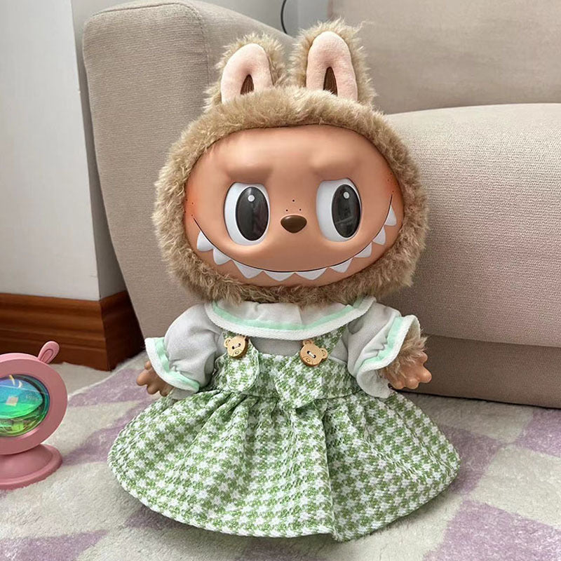 38Cm Labubu Vinyl Plush Doll Labubu Time to Chill Doll Dinosaur onesie