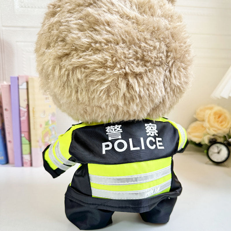38Cm Labubu plush doll clothes for Labubu doll clothes Traffic uniform suit Cool handsome cute