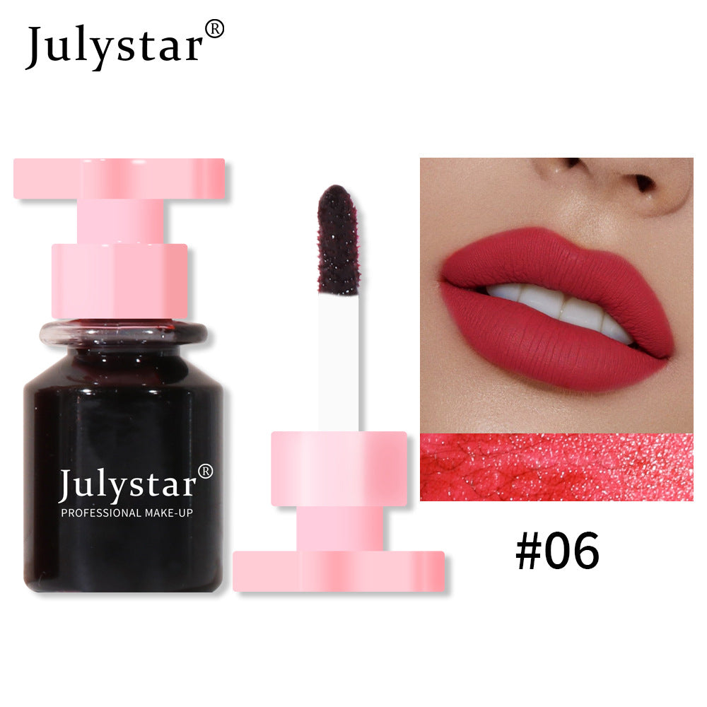 6-Color moisturizing lip glaze lasting non-fading, dye lip liquid cross-border makeup non-stick cup lip gloss matte lipstick water
