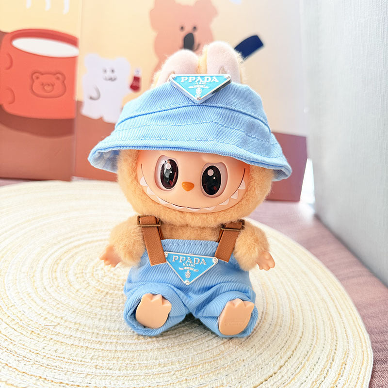 The first, second and third generation Labubu clothes pendant Labubu sitting baby clothes LA baseball sports suit is trendy and cute