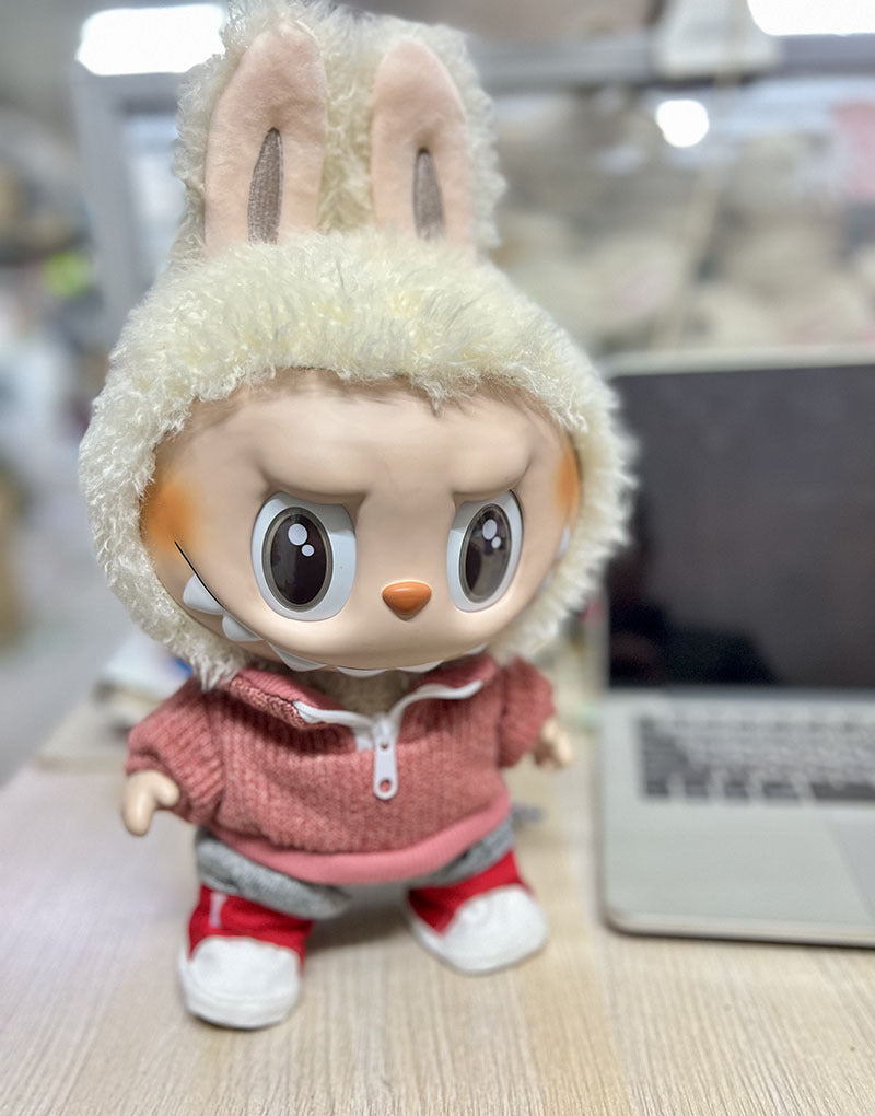 38Cm Labubu doll clothes Hamburger tote bag Yeti set Labubu doll replacement baby clothes cute