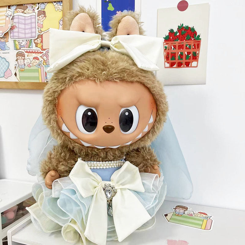 38Cm rabub vinyl plush doll dress for the heart of the ocean dress set labubu doll dress