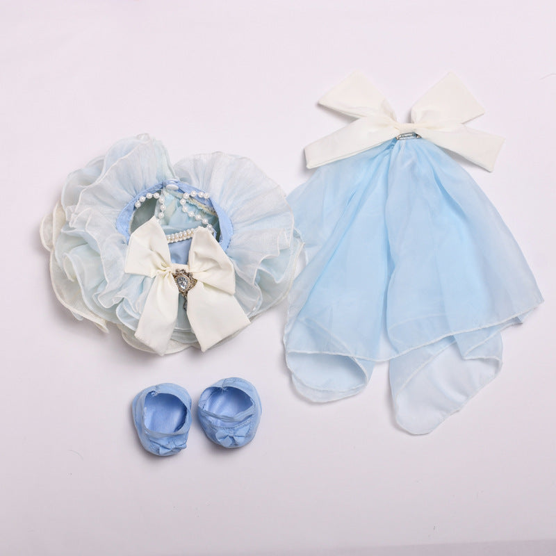 38Cm rabub vinyl plush doll dress for the heart of the ocean dress set labubu doll dress