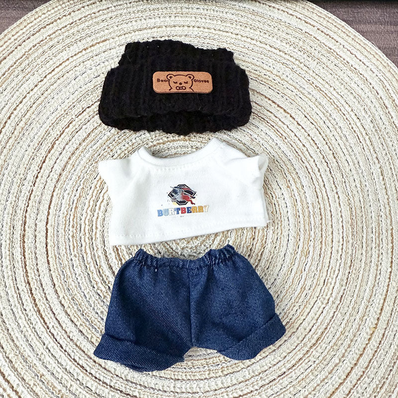 The first, second and third generation keychain Labubu clothes pendant Labubu baby clothes cool street style suit cute