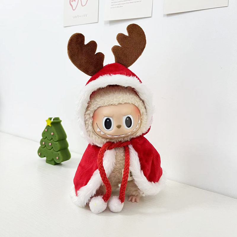 15Cm blind box Labubu handmade little dinosaur onesie little snowman labubu pendant Christmas outfit cute