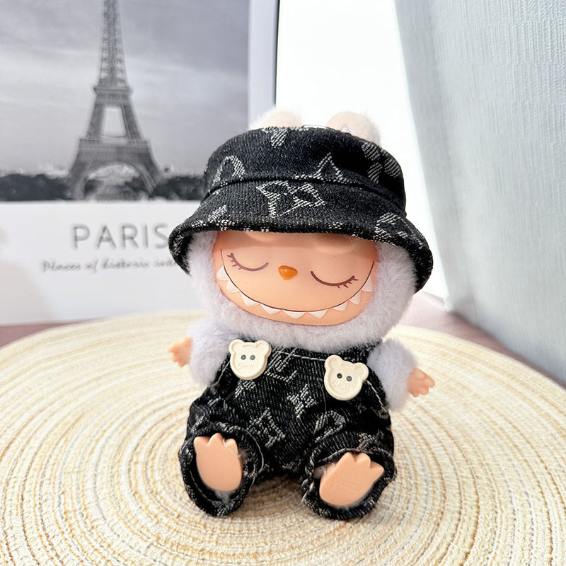 The first, second and third generation Labubu clothes pendant Labubu sitting baby clothes NY overalls sports suit is trendy and cute