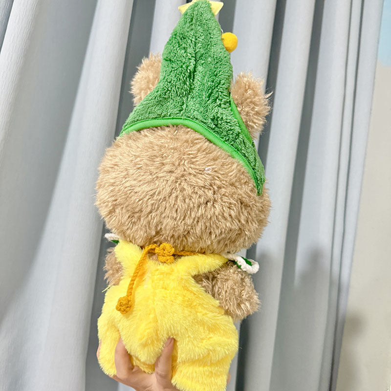 38Cm Labubu plush doll clothes for vinyl Labubu doll clothes Christmas yellow bell set cute