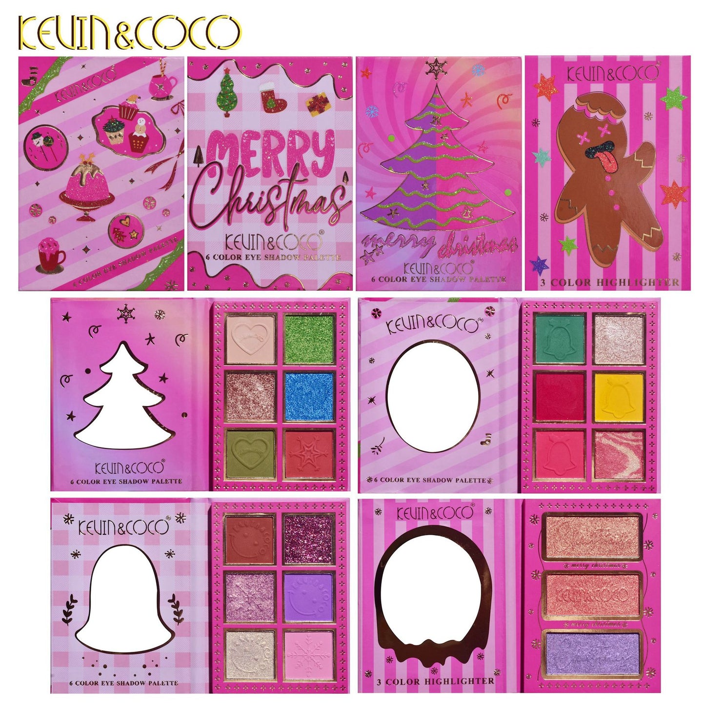 KEVIN & COCO 21-color eyeshadow disc, bead matte earth color, joint name, brightening highlight powder