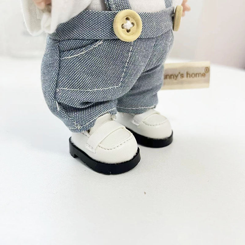 17Cm pendant, rabub clothes, premium gray sports wear, two-piece set, keychain labubu doll clothes, cute.