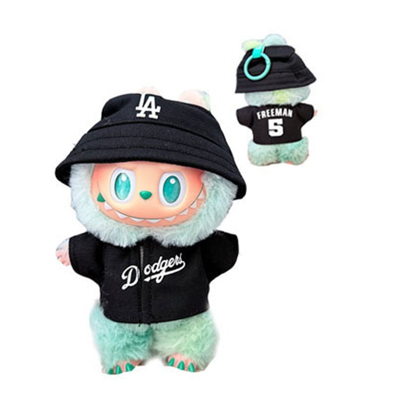 The first, second and third generation keychain Labubu clothes pendant Labubu baby clothes trendy sweater overalls set is cute.