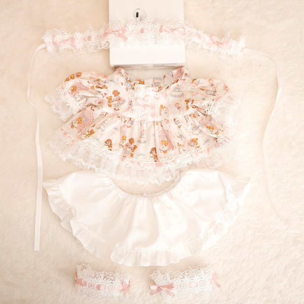 38Cm Labubu plush doll dress for Labubu doll dress MOKOKO sweetheart Lolita dress