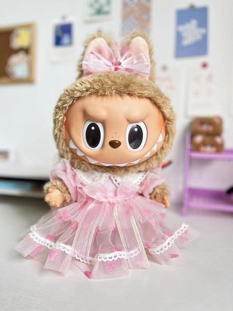 38Cm Labubu Vinyl Plush Doll Labubu Time to Chill Doll Dinosaur onesie