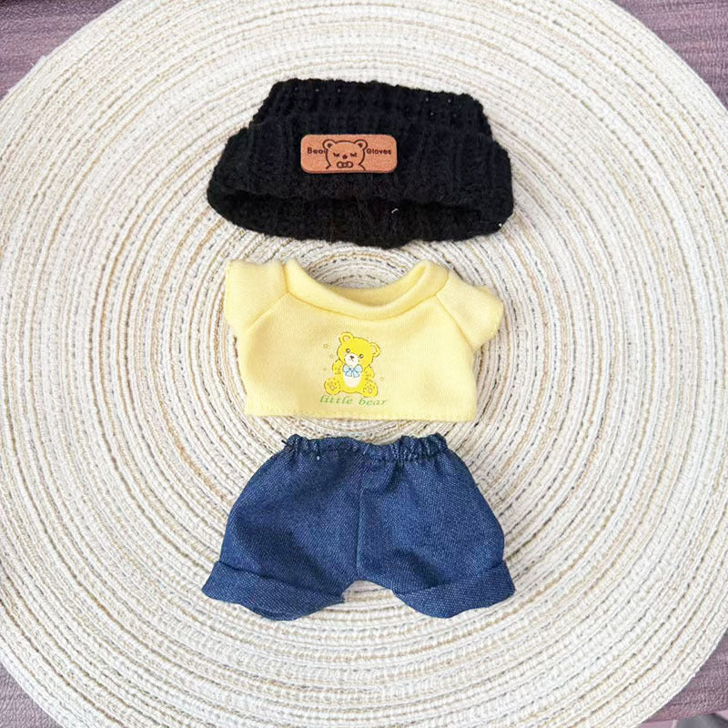 The first, second and third generation keychain Labubu clothes pendant Labubu baby clothes cool street style suit cute