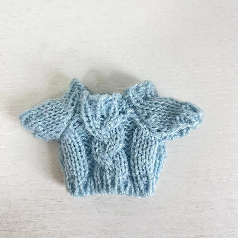 17Cm blind box rabub sweater pants macaron labubu pendant doll knitted sweater new year sweater cute