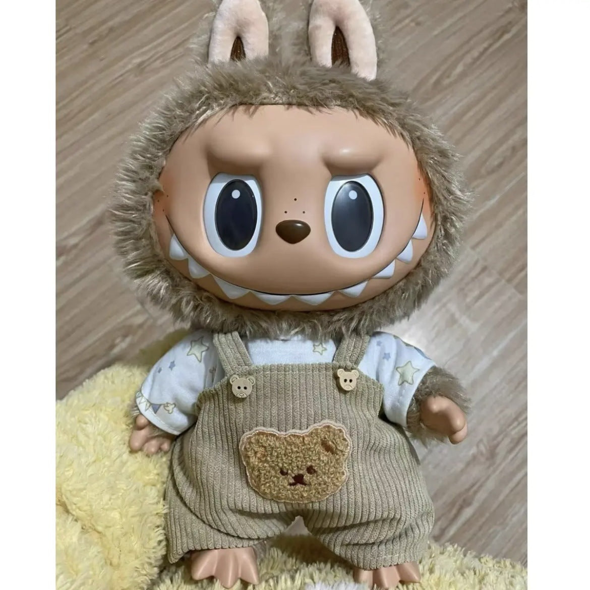 38Cm Labubu doll clothes Hamburger tote bag Yeti set Labubu doll replacement baby clothes cute