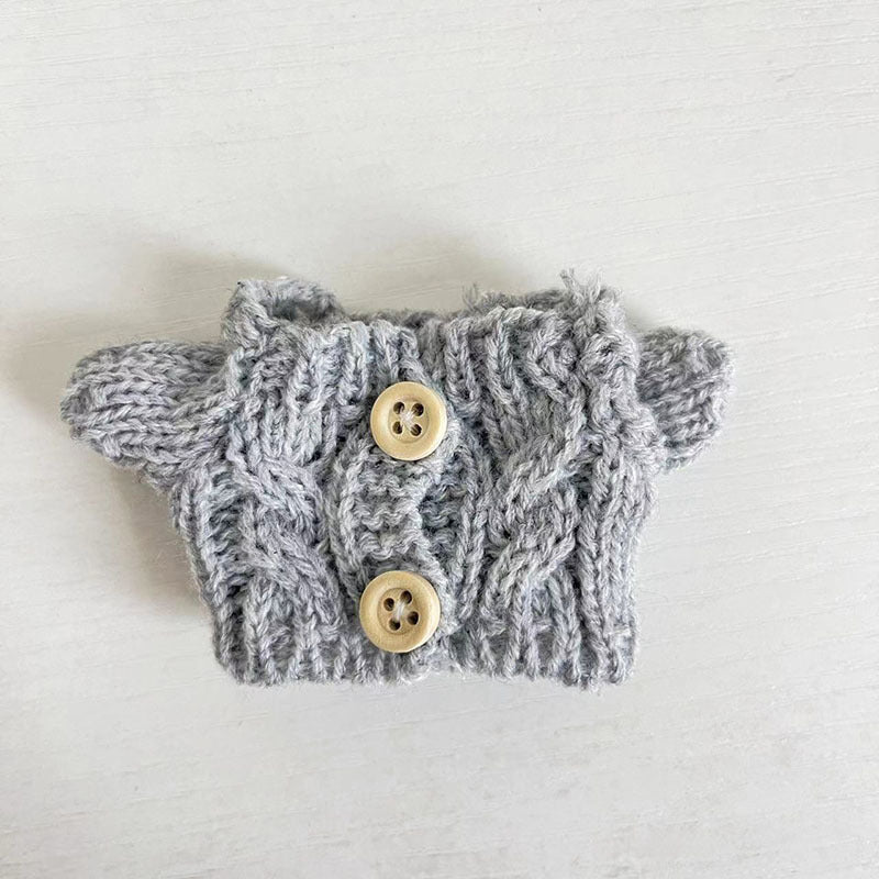 17Cm blind box rabub sweater pants macaron labubu pendant doll knitted sweater new year sweater cute