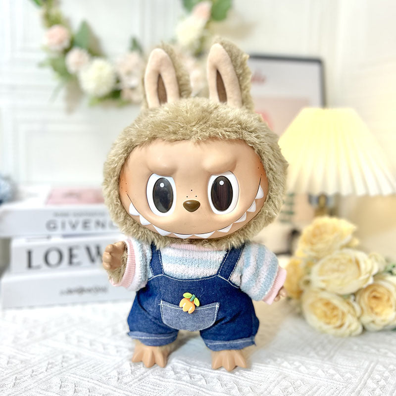38Cm Labubu vinyl plush doll clothes for Labubu doll clothes summer pipa clothes set cute