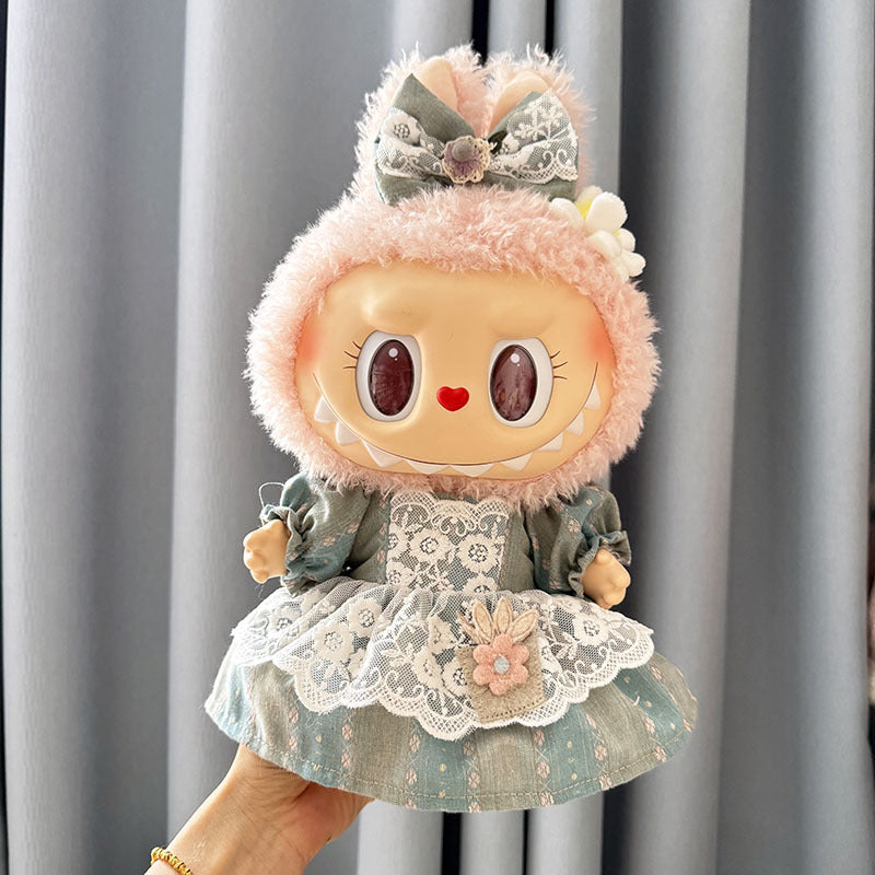 38Cm Labubu plush doll dress for Labubu doll dress MOKOKO sweetheart Japanese dress