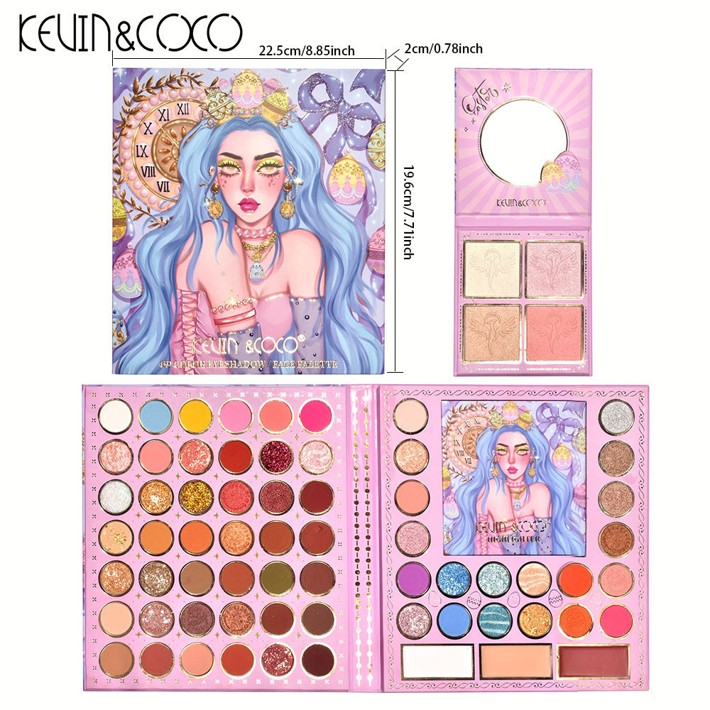 KEVIN & COCO pair of origami book eyeshadow disc kevin & coco matte pearl makeup earth color makeup