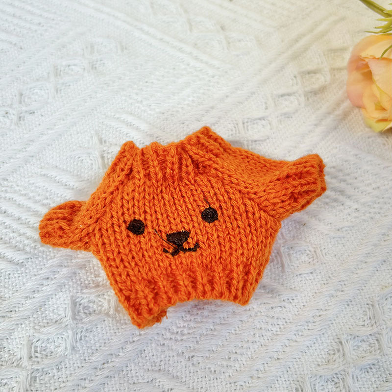 17Cm blind box rabub sweater pants macaron labubu pendant doll knitted sweater new year sweater cute