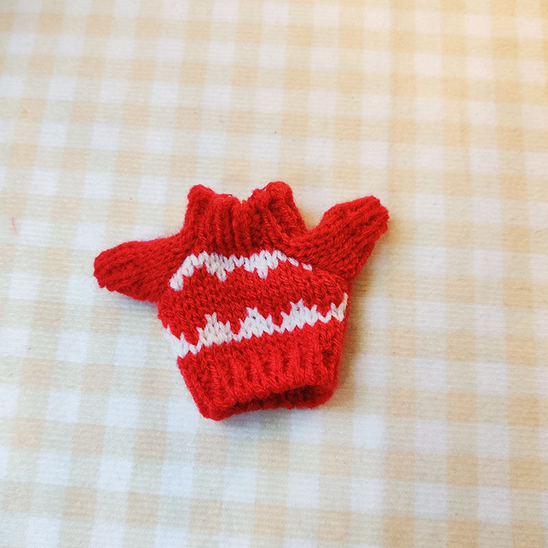 17Cm blind box rabub sweater pants macaron labubu pendant doll knitted sweater new year sweater cute