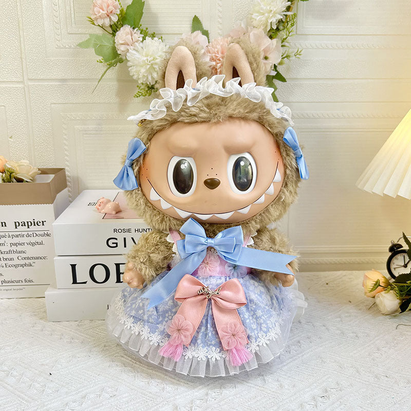 38Cm Labubu vinyl plush doll clothes for Labubu doll clothes summer pipa clothes set cute
