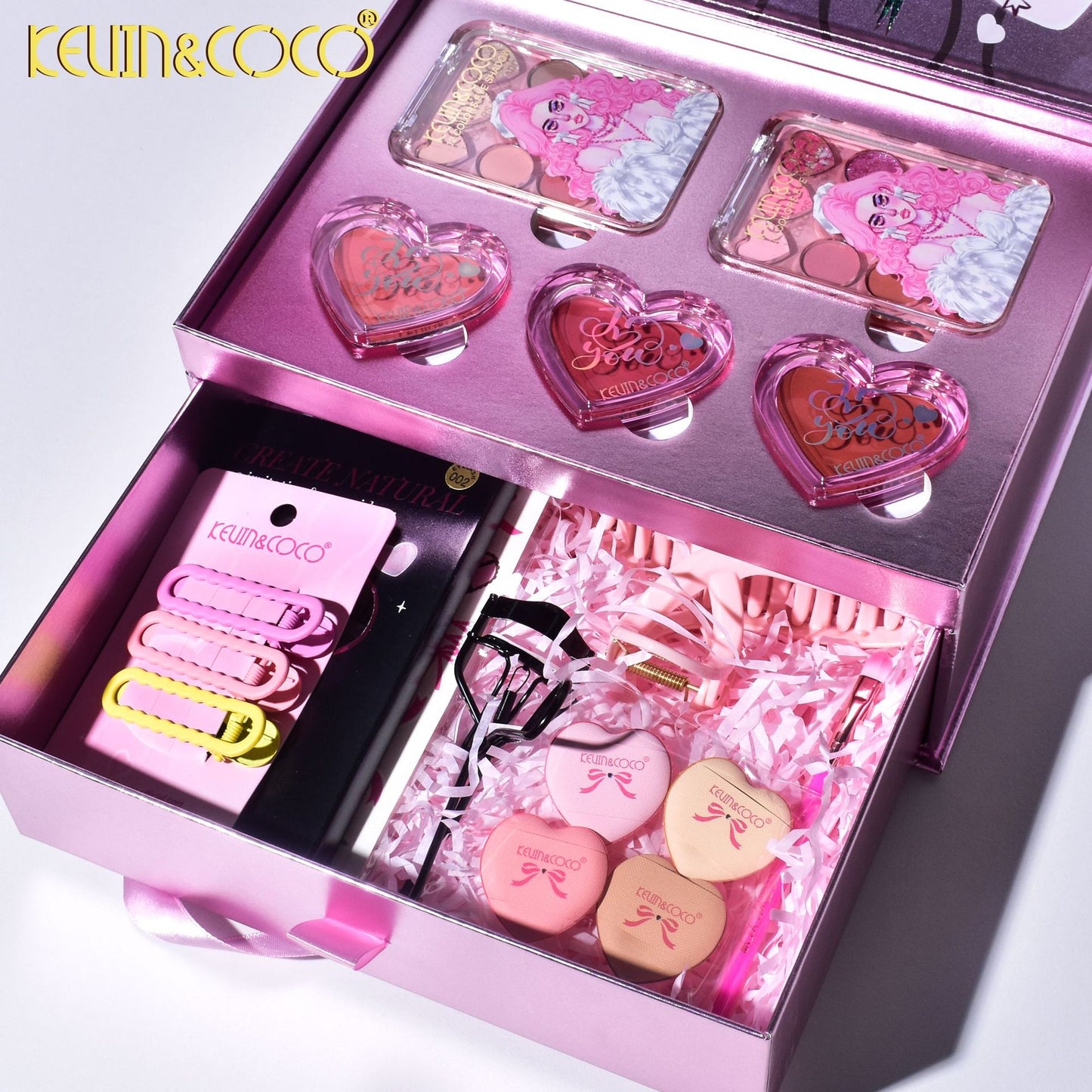 KEVIN & COCO Valentine's Day Collection Starlight Love Double Drawer Set Eyeshadow Blush