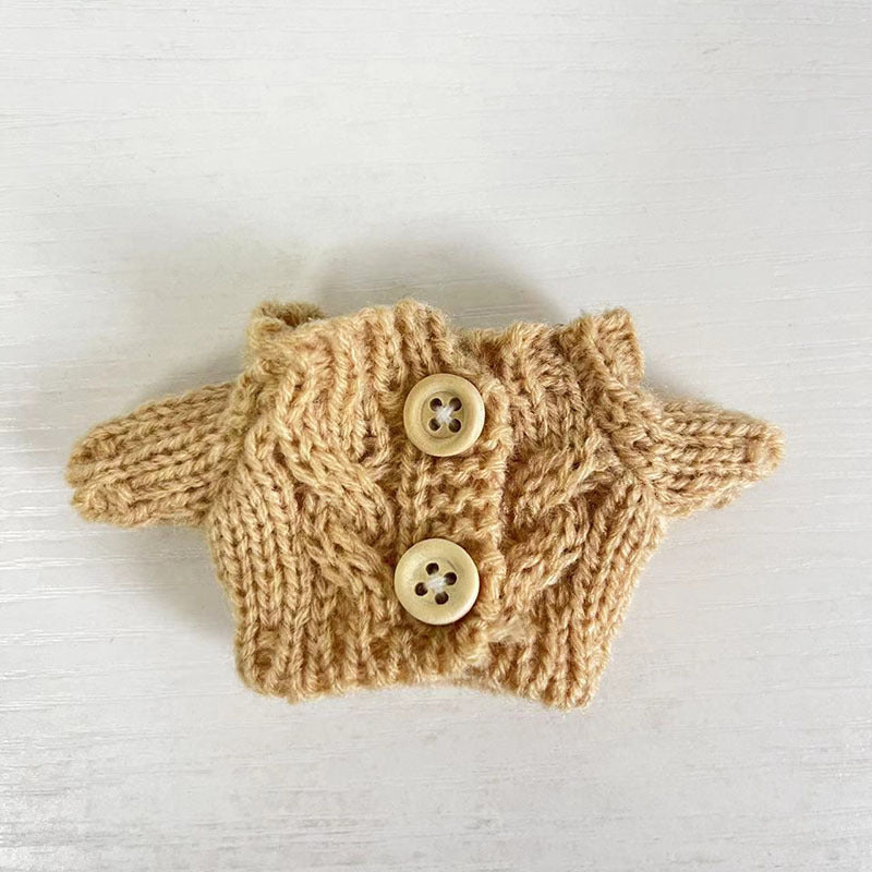 17Cm blind box rabub sweater pants macaron labubu pendant doll knitted sweater new year sweater cute